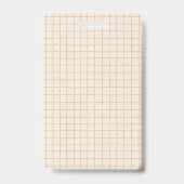 Delicaat romig bruin geruit patroon met Logo Badge (Achterkant)