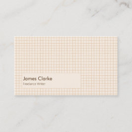 Delicaat romig bruin geruit patroon met Logo Visitekaartje