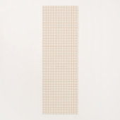 Delicaat romig bruin geruit patroon yogamat (Achterkant)