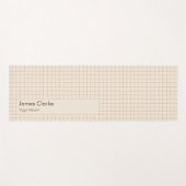 Delicaat romig bruin geruit patroon yogamat (Voorkant (horizontaal))