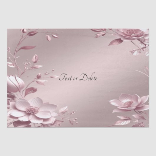 Delicaat roze bloemen tissuepapier (Voorkant)
