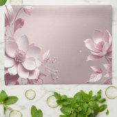 Delicaat Roze Bloemendesservingsdoek Theedoek (Gevouwen)