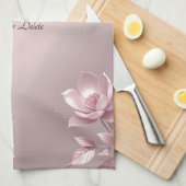 Delicaat Roze Bloemendesservingsdoek Theedoek (Quarter Fold)