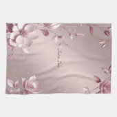 Delicaat Roze Bloemendesservingsdoek Theedoek (Horizontaal)