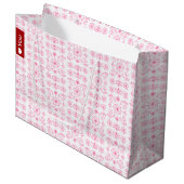 Delicaat roze motief groot cadeauzakje (Voorkant Gekanteld)