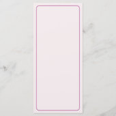 Delicaat Roze Roos Menu... Menu (Achterkant)