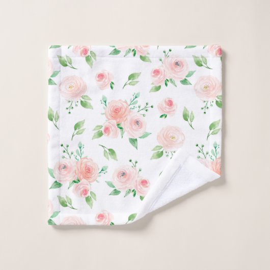 Delicaat Roze Rose Boeket Bad Handdoek (Wasdoekje)