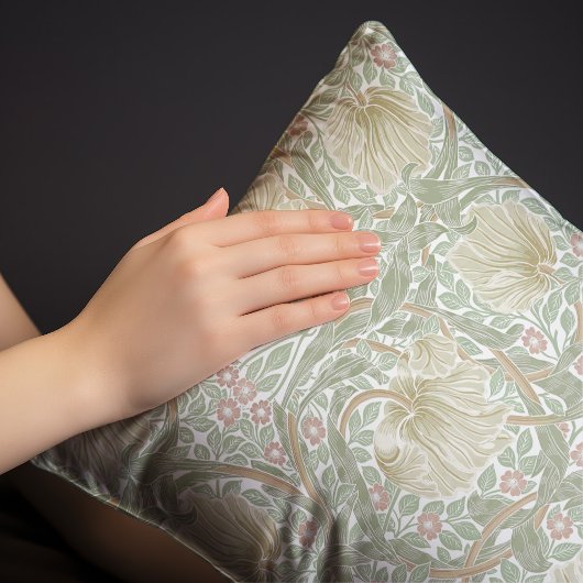 Delicaat Sage Groen Geel Patroon Morris Kussensloop