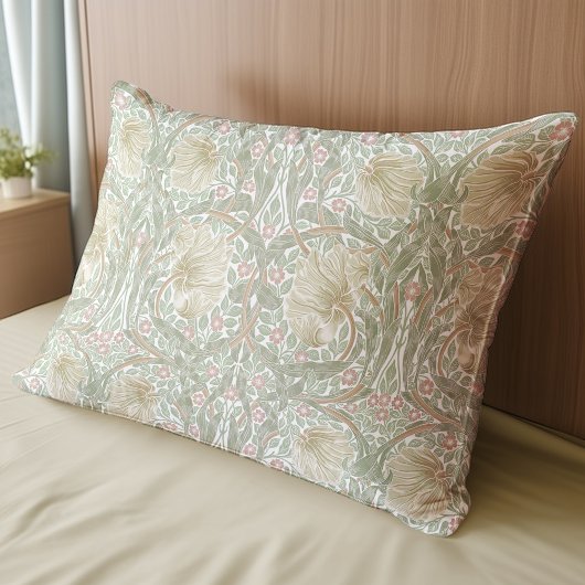 Delicaat Sage Groen Geel Patroon Morris Kussensloop