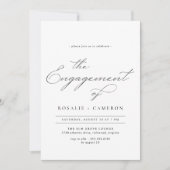 Delicaat script | Classic Formal Engagement Party Kaart (Voorkant)