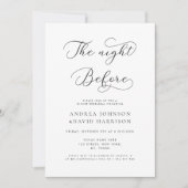 Delicaat script de avond voor repetitie diner kaart (Voorkant)