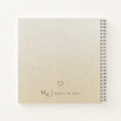 Delicaat Script Golden Gradient gepersonaliseerd Notitieboek (Achterkant)