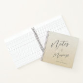 Delicaat Script Golden Gradient gepersonaliseerd Notitieboek (Binnen)
