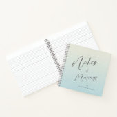 Delicaat Script Gradient Blauw Groen Gepersonalise Notitieboek (Binnen)