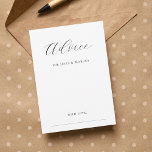 Delicaat Script minimalistisch zwart wit bruiloft Advieskaart<br><div class="desc">Deze moderne,  elegante advieskaarten zouden een geweldige aanvulling zijn op uw vrijgezellenfeest/trouwspullen! Pas de tekst eenvoudig aan door op de optie "personaliseren" te klikken.</div>