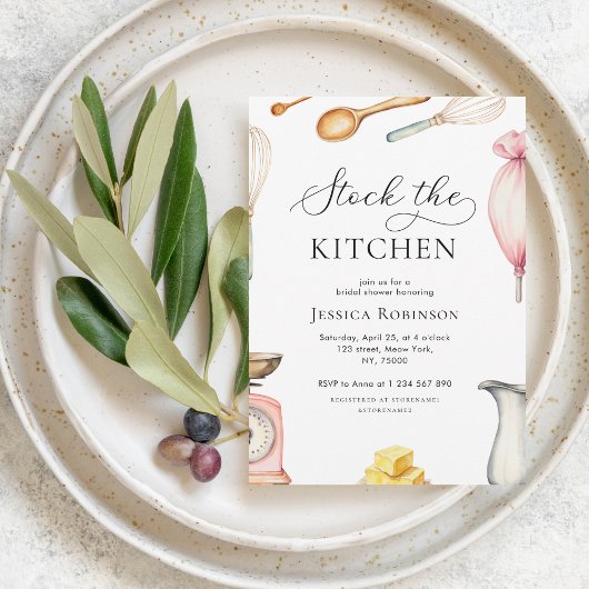 Delicaat Script Voorraad de keuken Vrijgezellenfee Kaart