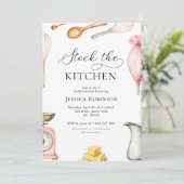 Delicaat Script Voorraad de keuken Vrijgezellenfee Kaart (Staand voorkant)