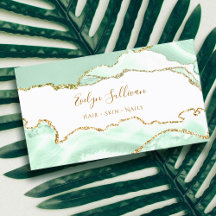 Delicaat Seafoam Green Agaat visitekaartje