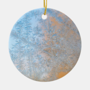 Delicaat vorstpatroon, Wisconsin Keramisch Ornament