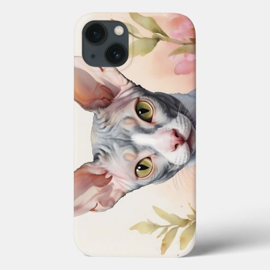 Delicaat Waterverf Cornish Rex Portret Case-Mate iPhone Case (Achterkant)