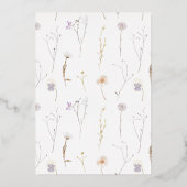 delicaat wildbloemen Baptisme Folie Uitnodiging (Achterkant)