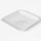 delicaat wildbloemen Baptisme Papieren Bordje (Gebogen)