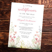 Delicaat Wildflower Baby shower Kaart