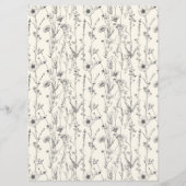 delicaat wildflower border bruiloft menu (Achterkant)