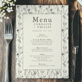 delicaat wildflower border bruiloft menu