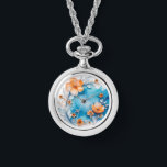 Delicate 3D Pastel Flowers Horloge Ketting<br><div class="desc">Introductie van ons 3D Blue en Oranje Flowers Watch Ketting, een boeiende mix van functionaliteit en stijl. Dit unieke ketting is voorzien van een sierlijke horlogebandje versierd met ingewikkelde blauw en sinaasappel bloemetjes in een prachtig 3D design. Vervaardigd met nauwgezette aandacht voor detail, dient de horlogehanger als zowel een chique...</div>