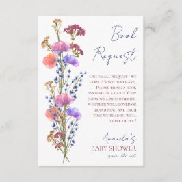 Delicate Acryl Bloemen Boek Verzoek Informatiekaartje