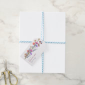 Delicate Acryl Bloemen Boeket Baby shower Cadeaulabel (Met Touw)