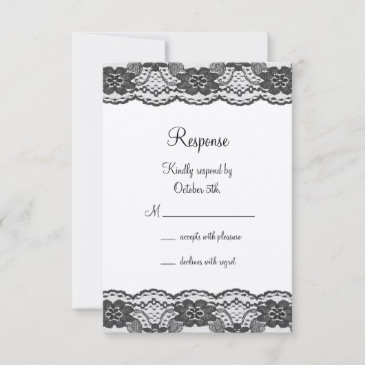 Delicate and Lacy RSVP - champagne (Voorkant)