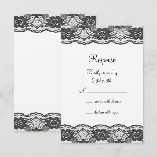 Delicate and Lacy RSVP - champagne (Voorkant / Achterkant)