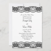 Delicate and Lacy Wedding Invitation (wit) Kaart (Voorkant)