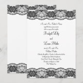 Delicate and Lacy Wedding Invitation (wit) Kaart (Voorkant / Achterkant)