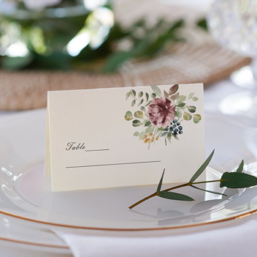 Delicate Anemone bouquet elegant Wedding Visitekaartje