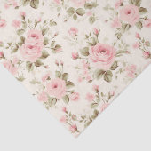 Delicate Antiek | Zachte Pastelroze Roos Decoupage Tissuepapier (Detail)