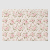 Delicate Antiek | Zachte Pastelroze Roos Decoupage Tissuepapier (Voorkant)