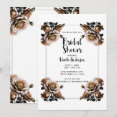 Delicate Antieke Perzikrozen Bruidsdouche Kaart (Voorkant / Achterkant)