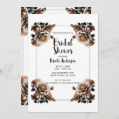 Delicate Antieke Perzikrozen Bruiloft Kaart (Voorkant / Achterkant)