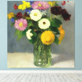 Delicate aquarel boeket kunst canvas afdruk (Insitu (Houten vloer))