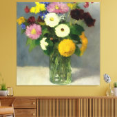 Delicate aquarel boeket kunst canvas afdruk (Insitu (Woonkamer))