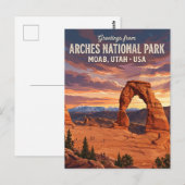 Delicate Arch, Arches National Park Utah Briefkaart (Voorkant / Achterkant)
