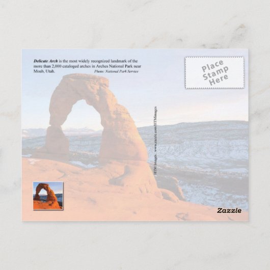 Delicate Arch, Arches National Park, Utah Briefkaart (Achterkant)