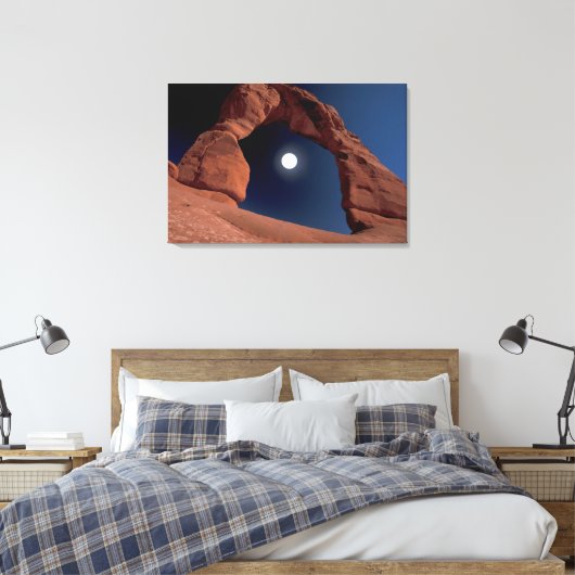 Delicate Arch | Arches National Park Utah Canvas Afdruk (Insitu (Slaapkamer))