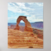 Delicate Arch, Arches Nat'l Park, psalm 25 Poster (Voorkant)