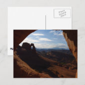 Delicate Arch door Rock Window bij Arches Briefkaart (Voorkant / Achterkant)