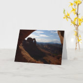 Delicate Arch door Rock Window bij Arches Kaart (Gele Bloem)