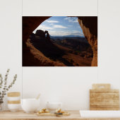 Delicate Arch door Rock Window bij Arches Poster (Keuken)